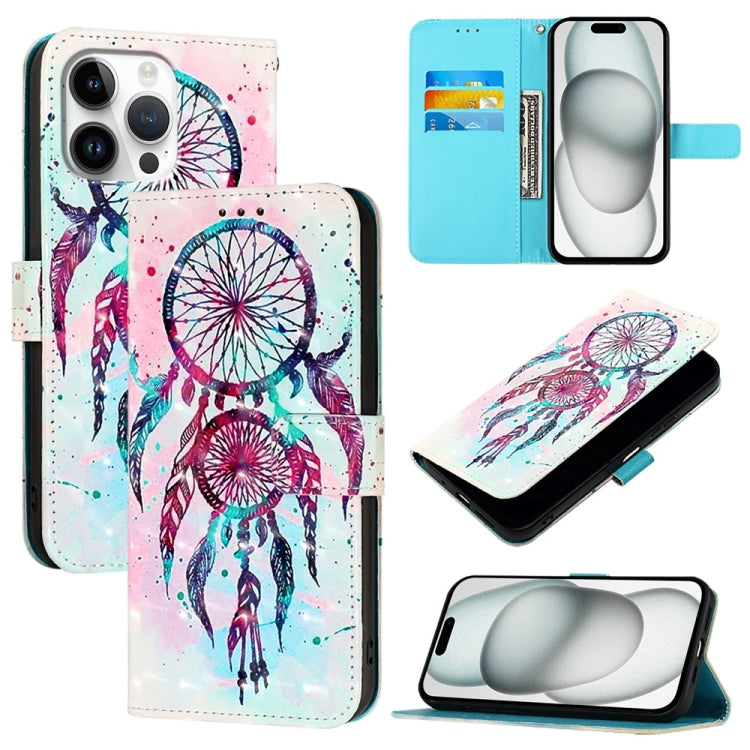 3D Painting Horizontal Flip Leather Phone Case, For iPhone 17e / 16e, For iPhone 17 Pro Max, For iPhone 17 Pro, For iPhone 17, For iPhone Air, For iPhone 16 Pro Max