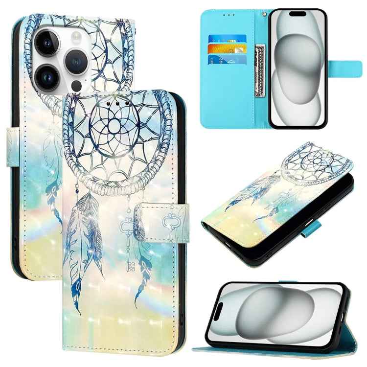 3D Painting Horizontal Flip Leather Phone Case, For iPhone 16 Pro, For iPhone 16 Plus, For iPhone 16, For iPhone 15 Pro Max, For iPhone 15 Pro, For iPhone 15 Plus