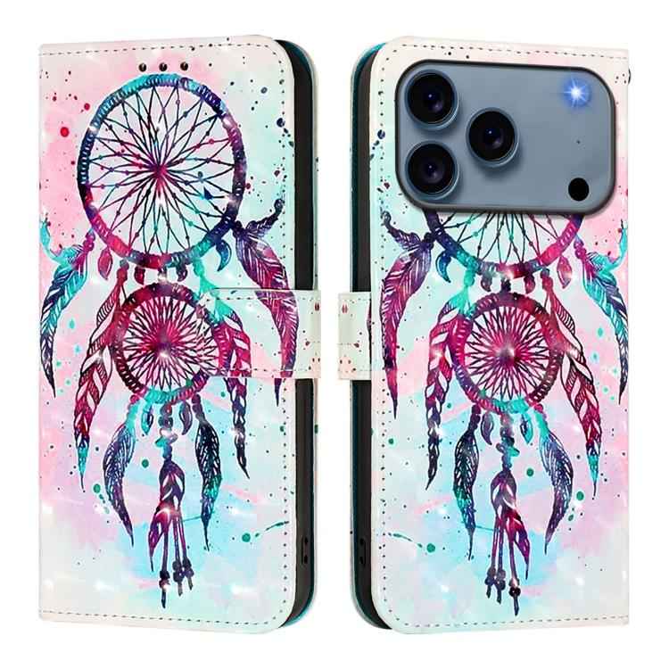 3D Painting Horizontal Flip Leather Phone Case, For iPhone 17e / 16e, For iPhone 17 Pro Max, For iPhone 17 Pro, For iPhone 17, For iPhone Air, For iPhone 16 Pro Max