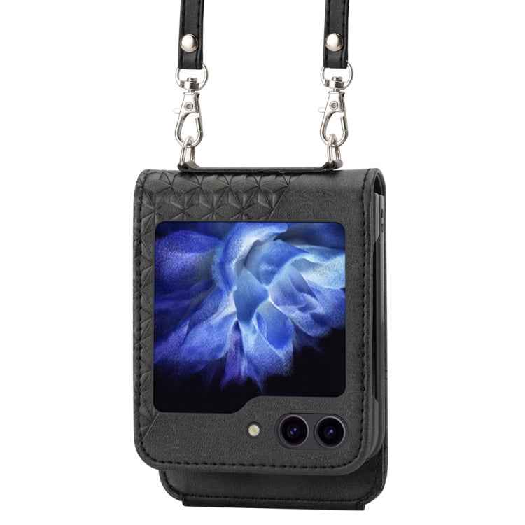 Cubic Grid Calf Texture Magnetic Leather Phone Case, For Samsung Galaxy Z Flip6 / Flip7 FE, For Samsung Galaxy Z Fold6, For Samsung Galaxy Z Fold5, For Samsung Galaxy Z Flip5