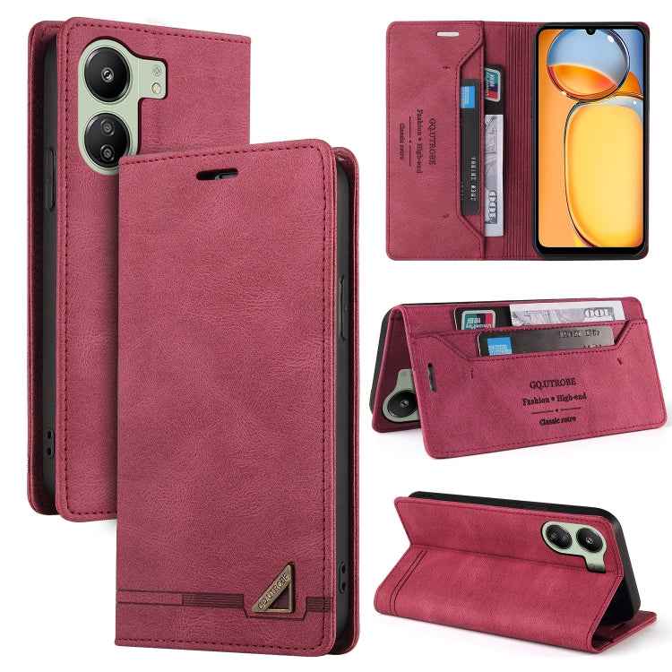 Skin Feel Anti-theft Brush Horizontal Flip Leather Case with Holder, For Xiaomi Redmi Note 13 5G, For Xiaomi Redmi 13C, For Xiaomi Redmi Note 13 Pro+, For Xiaomi Redmi Note 13 Pro 5G, For Xiaomi 13T, For Xiaomi Redmi 12                                 ...