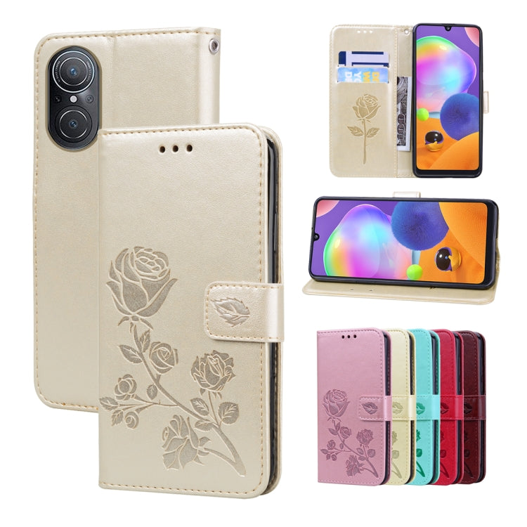 Rose Embossed Flip PU Leather Phone Case, For Honor 50 SE