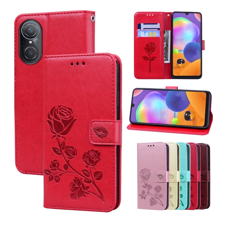 Rose Embossed Flip PU Leather Phone Case, For Honor 50 SE