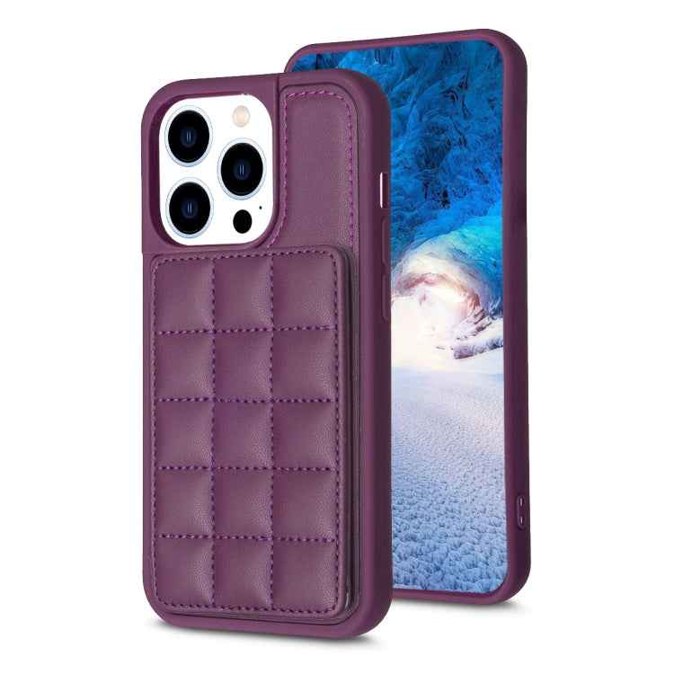 Grid Card Slot Holder Phone Case, For iPhone 15, For iPhone 14 Pro Max, For iPhone SE 2022 / SE 2020 / 8 / 7, For iPhone 13 Pro Max, For iPhone 13 Pro, For iPhone 12 / 12 Pro