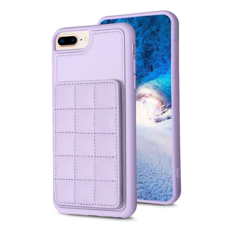 Grid Card Slot Holder Phone Case, For iPhone XS Max, For iPhone 8 Plus / 7 Plus