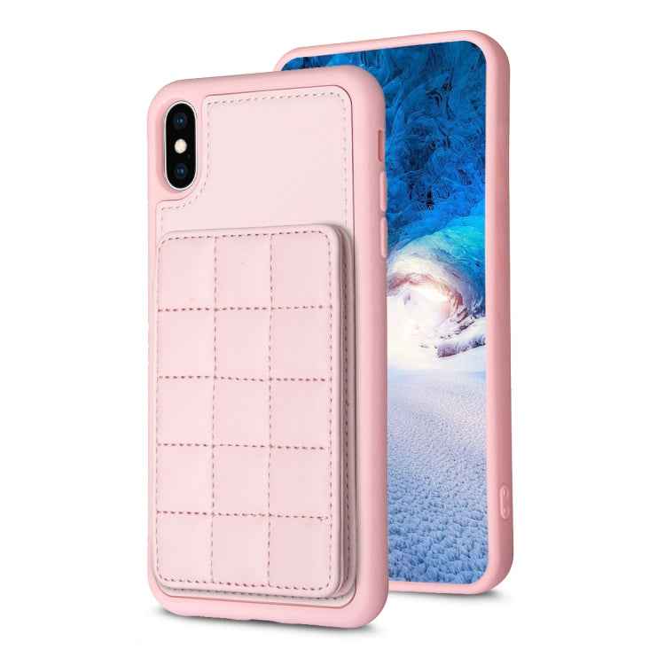 Grid Card Slot Holder Phone Case, For iPhone XS Max, For iPhone 8 Plus / 7 Plus