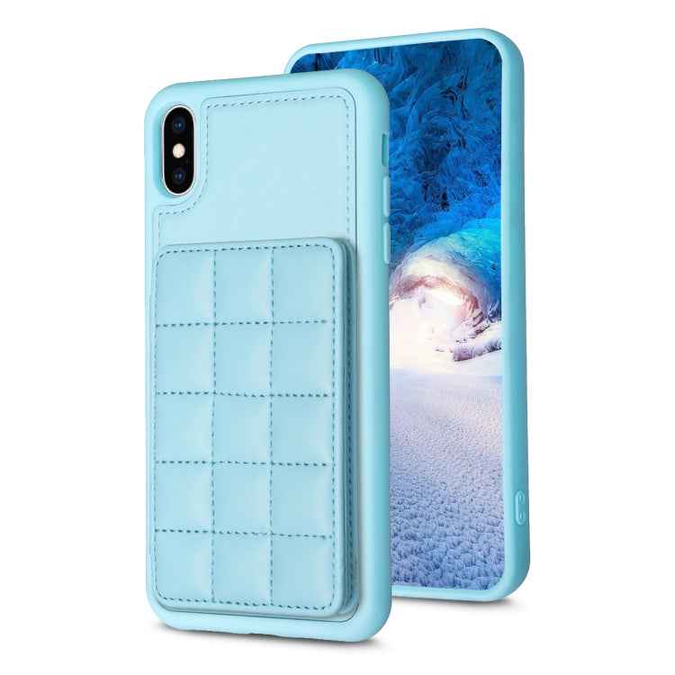 Grid Card Slot Holder Phone Case, For iPhone XS Max, For iPhone 8 Plus / 7 Plus