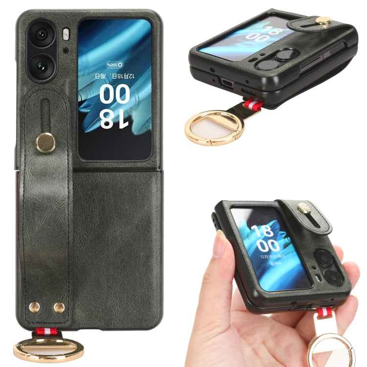 Wristband Leather Back Phone Case, For OPPO K11X 5G, For OPPO Find X8 Pro, For OPPO Find N2 Flip