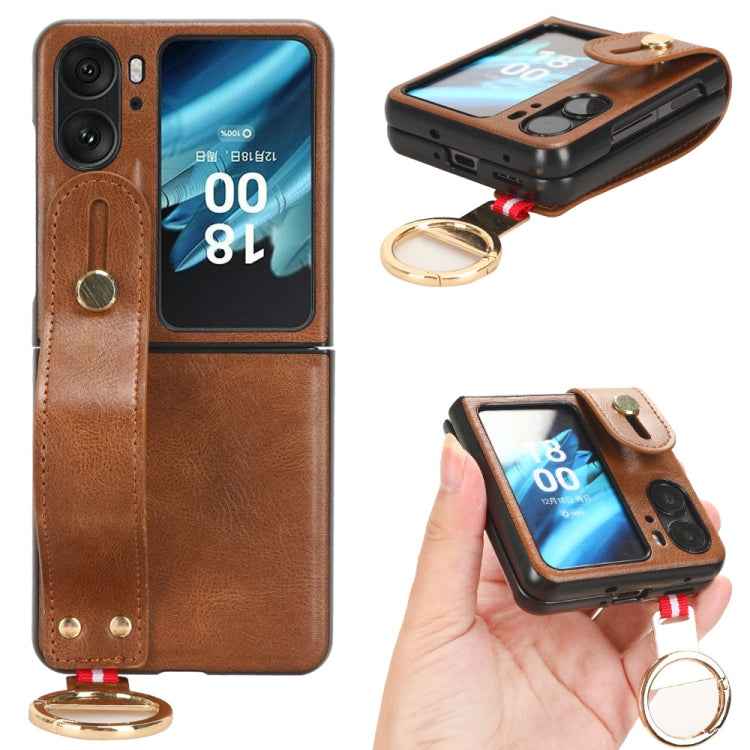 Wristband Leather Back Phone Case, For OPPO K11X 5G, For OPPO Find X8 Pro, For OPPO Find N2 Flip