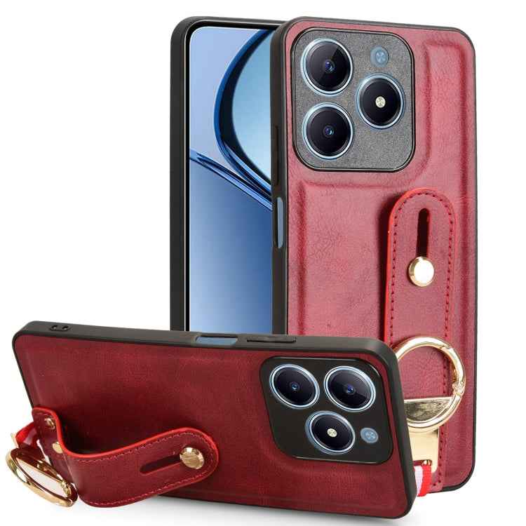 Wristband Leather Back Phone Case, For Realme C75, For Realme 13 Pro 5G, For Realme C63 4G / C61 4G, For Realme Narzo N63 4G, For Realme 11 4G Global, For Realme 11 5G Global, For Realme C53 4G / Narzo N53, For Realme 11 Pro / 11 Pro+