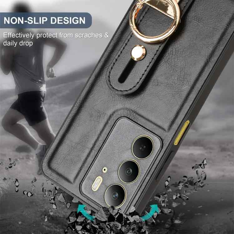 Wristband Leather Back Phone Case, For Realme C75, For Realme 13 Pro 5G, For Realme C63 4G / C61 4G, For Realme Narzo N63 4G, For Realme 11 4G Global, For Realme 11 5G Global, For Realme C53 4G / Narzo N53, For Realme 11 Pro / 11 Pro+