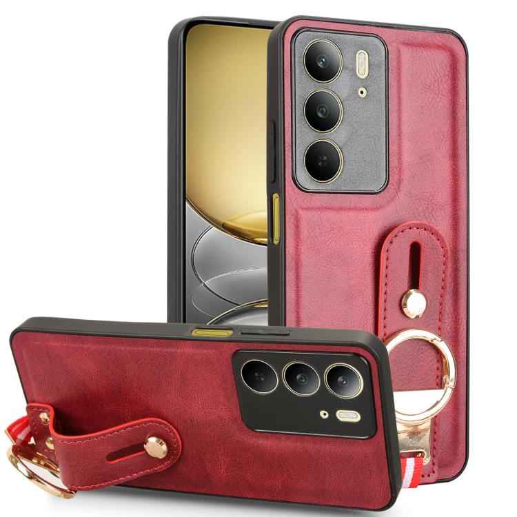 Wristband Leather Back Phone Case, For Realme C75, For Realme 13 Pro 5G, For Realme C63 4G / C61 4G, For Realme Narzo N63 4G, For Realme 11 4G Global, For Realme 11 5G Global, For Realme C53 4G / Narzo N53, For Realme 11 Pro / 11 Pro+