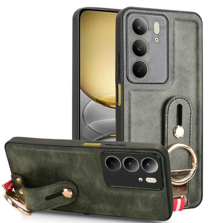 Wristband Leather Back Phone Case, For Realme C75, For Realme 13 Pro 5G, For Realme C63 4G / C61 4G, For Realme Narzo N63 4G, For Realme 11 4G Global, For Realme 11 5G Global, For Realme C53 4G / Narzo N53, For Realme 11 Pro / 11 Pro+