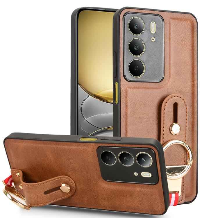 Wristband Leather Back Phone Case, For Realme C75, For Realme 13 Pro 5G, For Realme C63 4G / C61 4G, For Realme Narzo N63 4G, For Realme 11 4G Global, For Realme 11 5G Global, For Realme C53 4G / Narzo N53, For Realme 11 Pro / 11 Pro+