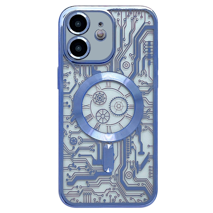 Electroplated Circuit Board Pattern MagSafe Phone Case, For iPhone 13, For iPhone 12, For iPhone 12 Pro Max, For iPhone 12 Pro, For iPhone 11 Pro Max, For iPhone 11