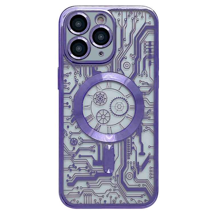 Electroplated Circuit Board Pattern MagSafe Phone Case