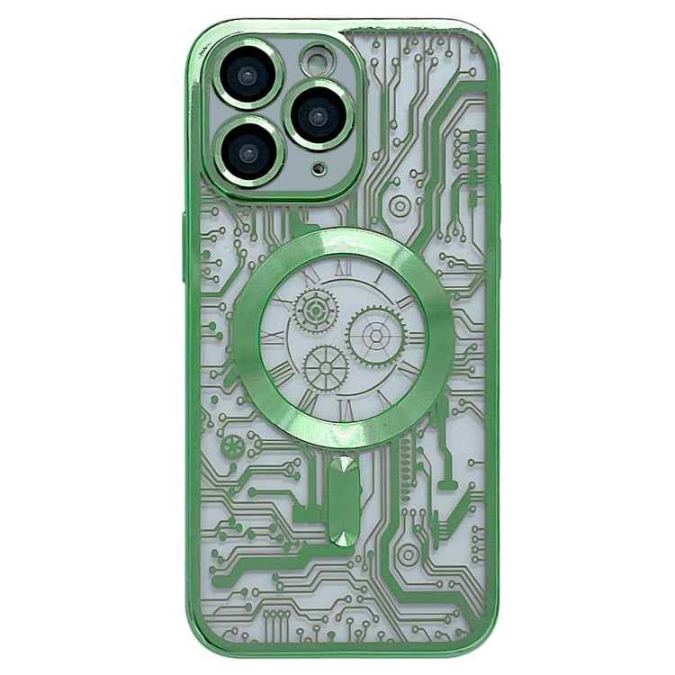 Electroplated Circuit Board Pattern MagSafe Phone Case