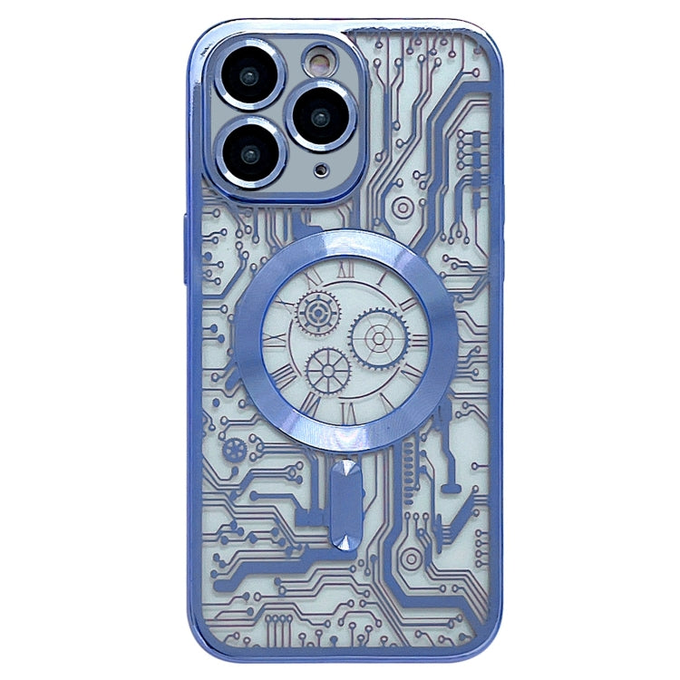 Electroplated Circuit Board Pattern MagSafe Phone Case, For iPhone 13, For iPhone 12, For iPhone 12 Pro Max, For iPhone 12 Pro, For iPhone 11 Pro Max, For iPhone 11