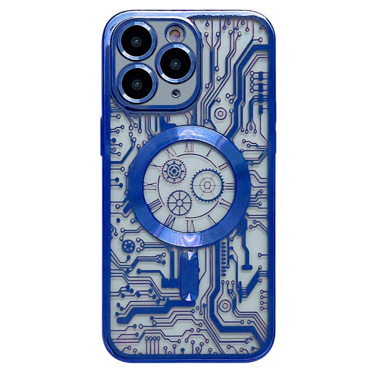 Electroplated Circuit Board Pattern MagSafe Phone Case, For iPhone 13, For iPhone 12, For iPhone 12 Pro Max, For iPhone 12 Pro, For iPhone 11 Pro Max, For iPhone 11