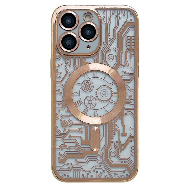 Electroplated Circuit Board Pattern MagSafe Phone Case, For iPhone 13, For iPhone 12, For iPhone 12 Pro Max, For iPhone 12 Pro, For iPhone 11 Pro Max, For iPhone 11