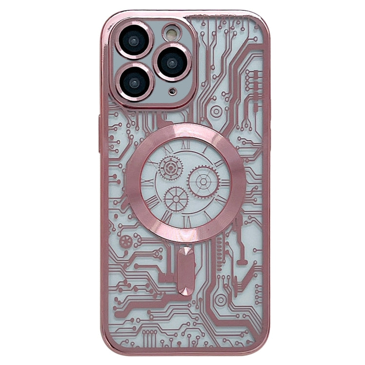 Electroplated Circuit Board Pattern MagSafe Phone Case, For iPhone 13, For iPhone 12, For iPhone 12 Pro Max, For iPhone 12 Pro, For iPhone 11 Pro Max, For iPhone 11