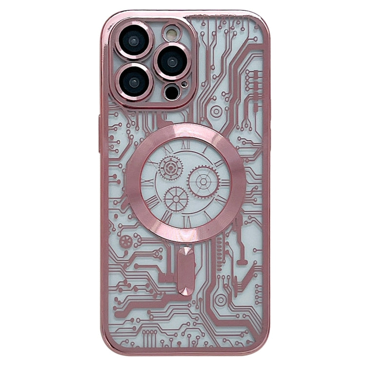 Electroplated Circuit Board Pattern MagSafe Phone Case, For iPhone 13, For iPhone 12, For iPhone 12 Pro Max, For iPhone 12 Pro, For iPhone 11 Pro Max, For iPhone 11