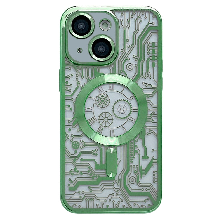 Electroplated Circuit Board Pattern MagSafe Phone Case, For iPhone 13, For iPhone 12, For iPhone 12 Pro Max, For iPhone 12 Pro, For iPhone 11 Pro Max, For iPhone 11