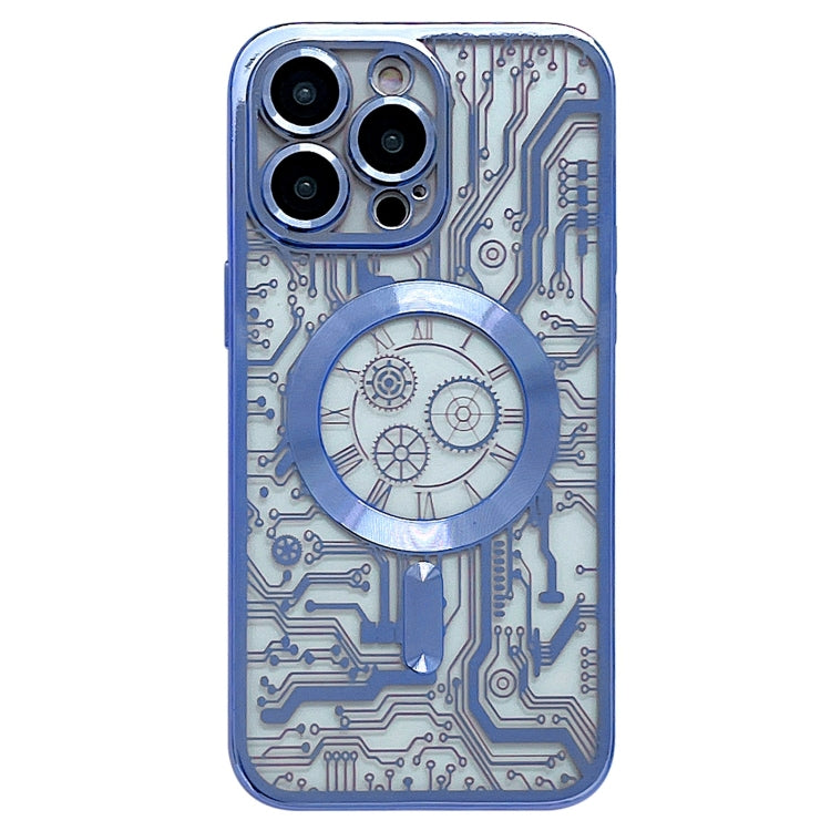 Electroplated Circuit Board Pattern MagSafe Phone Case, For iPhone 14 Plus, For iPhone 14, For iPhone 14 Pro, For iPhone 14 Pro Max, For iPhone 13 Pro Max, For iPhone 13 Pro