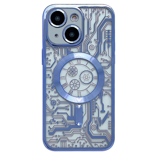 Electroplated Circuit Board Pattern MagSafe Phone Case, For iPhone 14 Plus, For iPhone 14, For iPhone 14 Pro, For iPhone 14 Pro Max, For iPhone 13 Pro Max, For iPhone 13 Pro