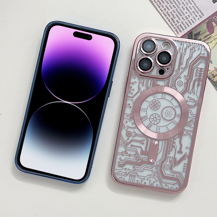 Electroplated Circuit Board Pattern MagSafe Phone Case, For iPhone 14 Plus, For iPhone 14, For iPhone 14 Pro, For iPhone 14 Pro Max, For iPhone 13 Pro Max, For iPhone 13 Pro