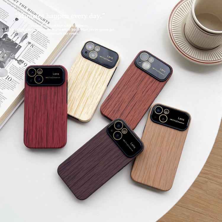 Wood Grain TPU Phone Case with Lens Film