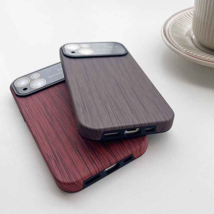 Wood Grain TPU Phone Case with Lens Film