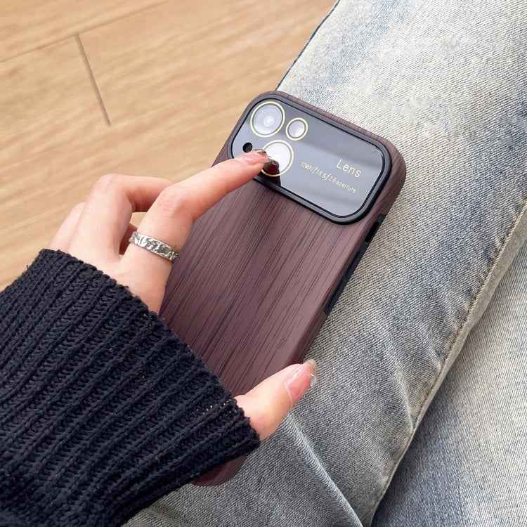 Wood Grain TPU Phone Case with Lens Film