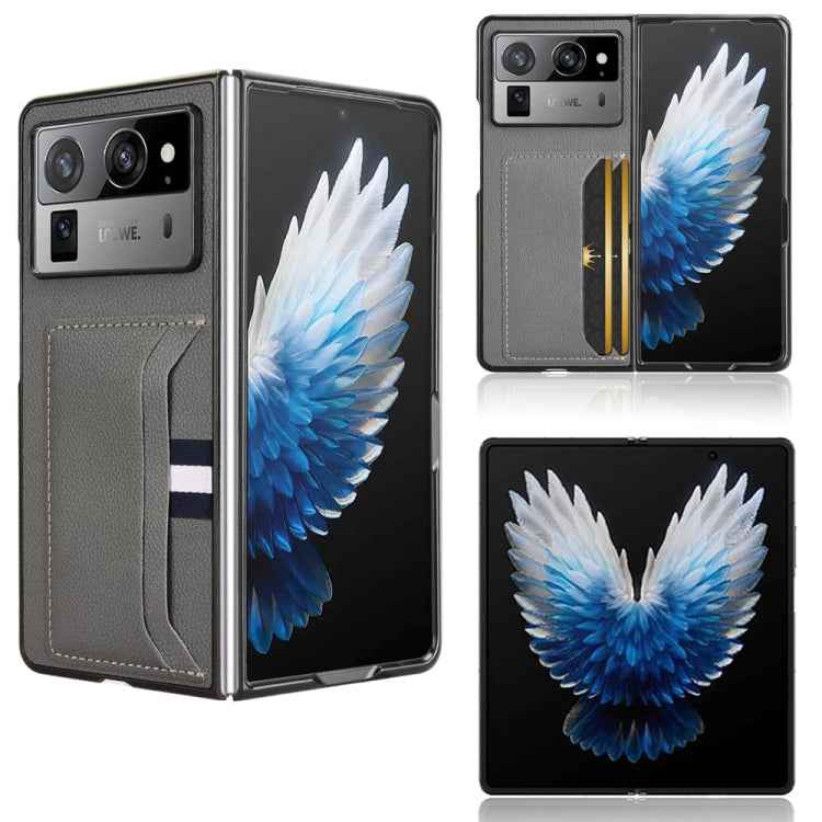 Litchi Texture Card Slots Back Cover Phone Case, For Tecno Phantom V Flip2, For Tecno Phantom V Fold2, For Tecno Phantom V Fold