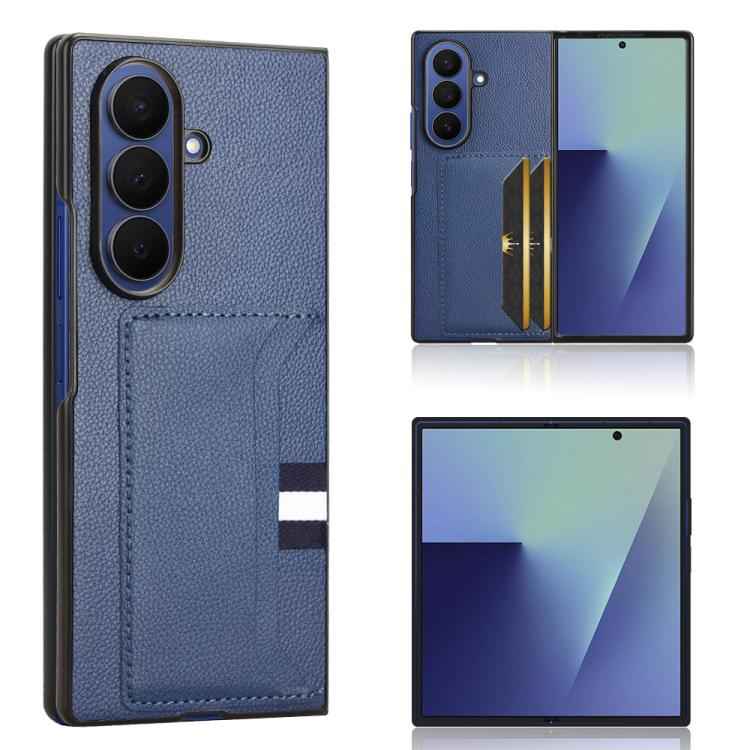 Litchi Texture Card Slots Back Cover Phone Case, For Samsung Galaxy Z Flip7 FE / Z Flip6, For Samsung Galaxy Z Fold7 5G, For Samsung Galaxy Z Flip7 5G, For Samsung Galaxy Z Fold6, For Samsung Galaxy Z Fold5, For Samsung Galaxy Z Flip5