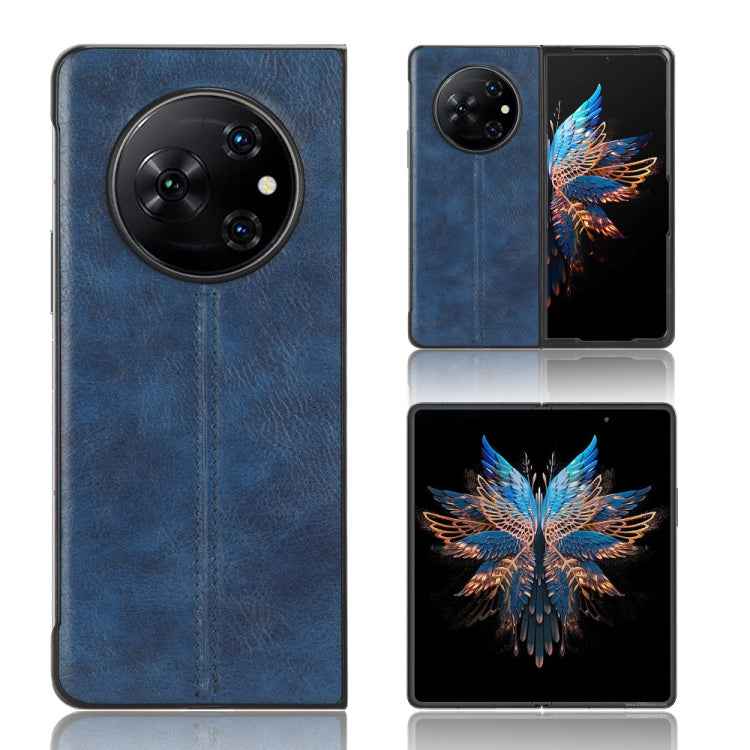 Cow Pattern Sewing Back Cover Phone Case, For Tecno Phantom V Flip2, For Tecno Phantom V Fold2, For Tecno Phantom V Flip, For Tecno Phantom V Fold