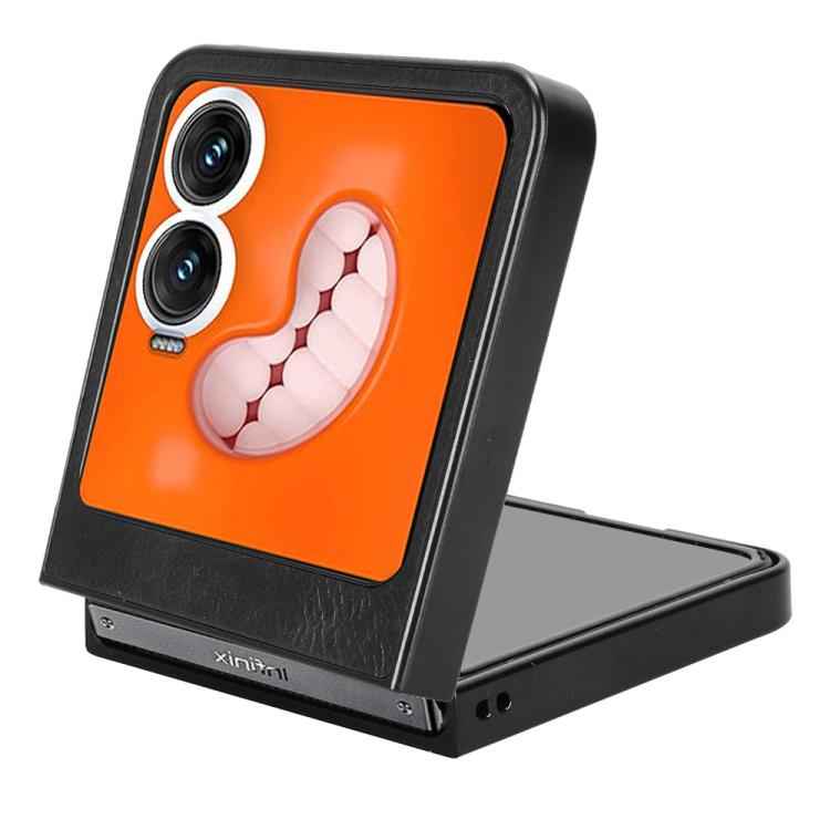 Cow Pattern Sewing Back Cover Phone Case, For Tecno Phantom V Flip2, For Tecno Phantom V Fold2, For Tecno Phantom V Flip, For Tecno Phantom V Fold