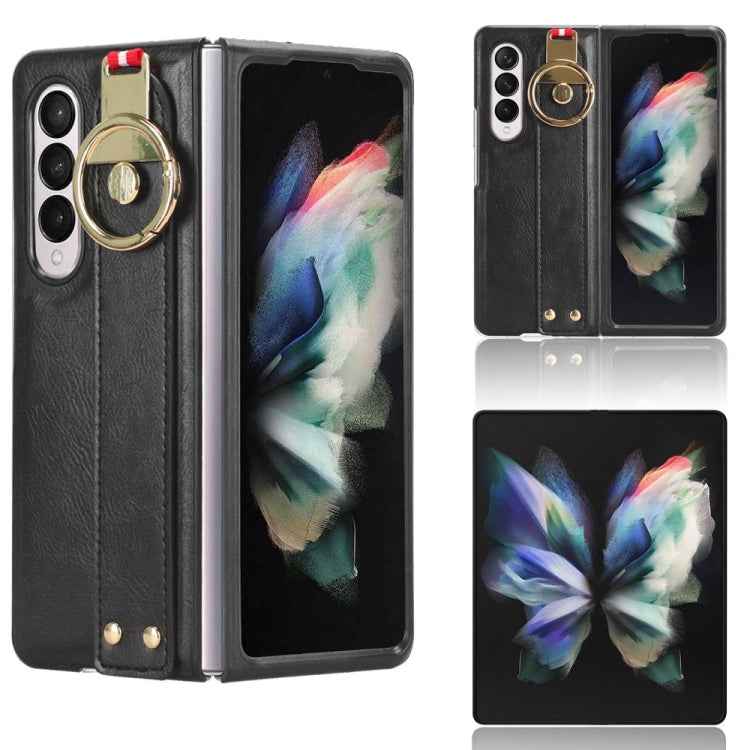Wristband Leather Back Phone Case, For Samsung Galaxy S24 5G, For Samsung Galaxy Z Flip3 5G, For Samsung Galaxy Z Fold3 5G, For Samsung Galaxy Z Fold2 5G, For Samsung Galaxy Fold 5G /W20