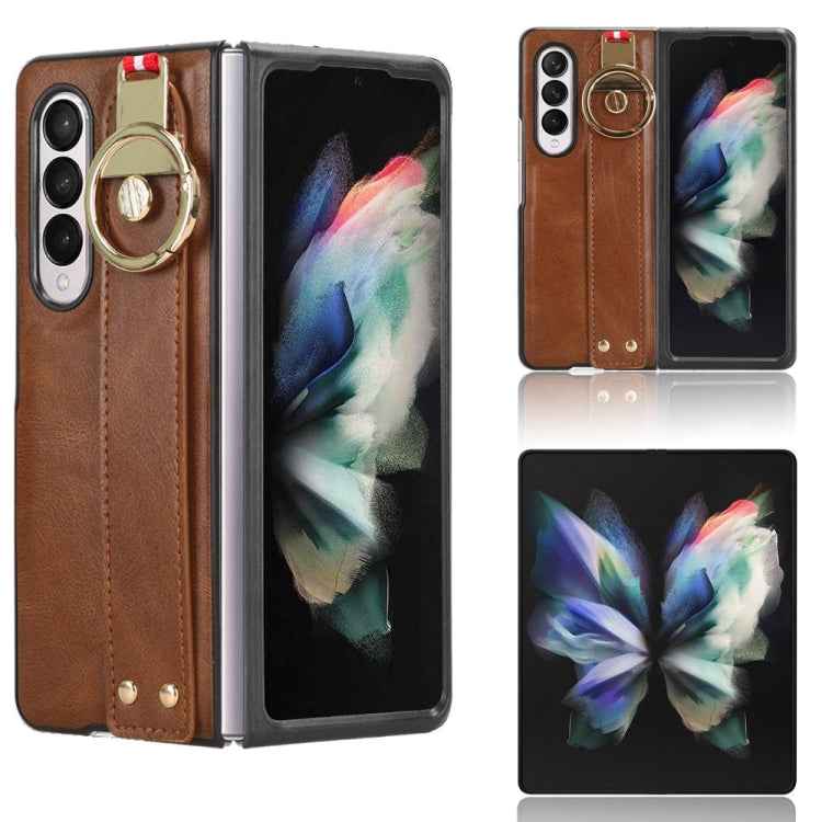 Wristband Leather Back Phone Case, For Samsung Galaxy S24 5G, For Samsung Galaxy Z Flip3 5G, For Samsung Galaxy Z Fold3 5G, For Samsung Galaxy Z Fold2 5G, For Samsung Galaxy Fold 5G /W20
