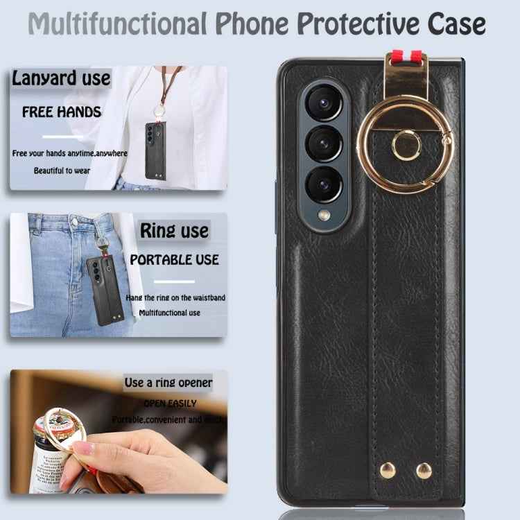 Wristband Leather Back Phone Case, For Samsung Galaxy Z Fold4, For Samsung Galaxy A05s 4G, For Samsung Galaxy S24 Ultra 5G, For Samsung Galaxy M34 5G, For Samsung Galaxy S23 FE 5G, For Samsung Galaxy S24+ 5G, For Samsung Galaxy Z Flip4                 ...