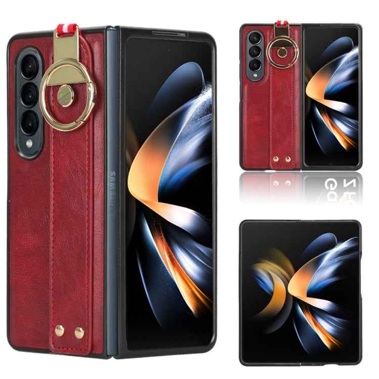 Wristband Leather Back Phone Case, For Samsung Galaxy Z Fold4, For Samsung Galaxy A05s 4G, For Samsung Galaxy S24 Ultra 5G, For Samsung Galaxy M34 5G, For Samsung Galaxy S23 FE 5G, For Samsung Galaxy S24+ 5G, For Samsung Galaxy Z Flip4                 ...