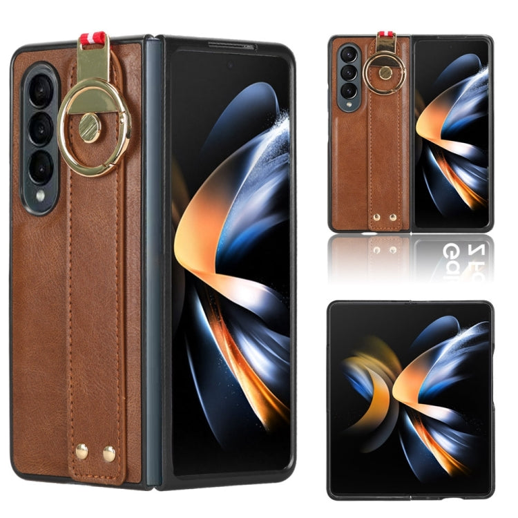 Wristband Leather Back Phone Case, For Samsung Galaxy Z Fold4, For Samsung Galaxy A05s 4G, For Samsung Galaxy S24 Ultra 5G, For Samsung Galaxy M34 5G, For Samsung Galaxy S24+ 5G, For Samsung Galaxy Z Flip4, For Samsung Galaxy S23 FE 5G                 ...