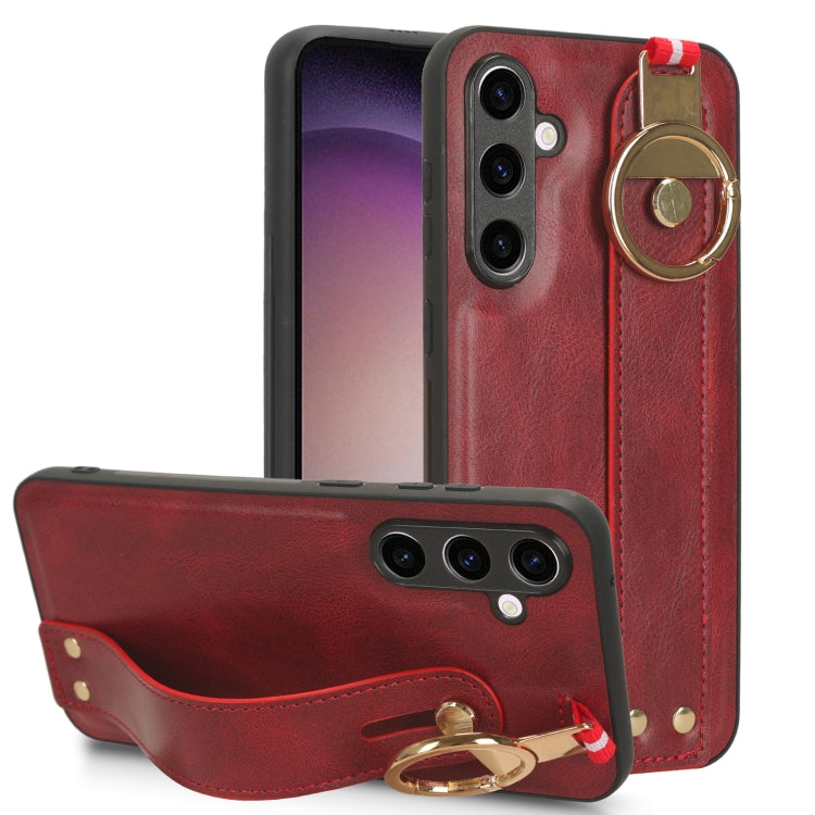 Wristband Leather Back Phone Case, For Samsung Galaxy Z Fold4, For Samsung Galaxy A05s 4G, For Samsung Galaxy S24 Ultra 5G, For Samsung Galaxy M34 5G, For Samsung Galaxy S23 FE 5G, For Samsung Galaxy S24+ 5G, For Samsung Galaxy Z Flip4                 ...