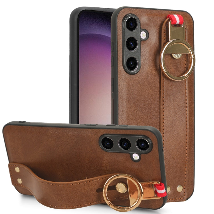 Wristband Leather Back Phone Case, For Samsung Galaxy Z Fold4, For Samsung Galaxy A05s 4G, For Samsung Galaxy S24 Ultra 5G, For Samsung Galaxy M34 5G, For Samsung Galaxy S23 FE 5G, For Samsung Galaxy S24+ 5G, For Samsung Galaxy Z Flip4                 ...