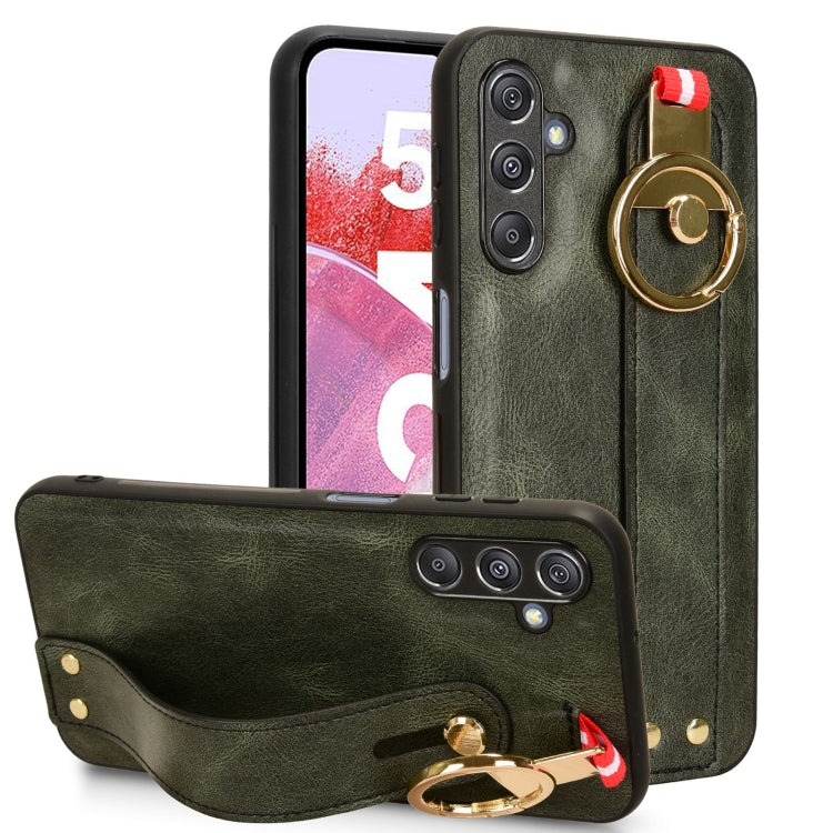 Wristband Leather Back Phone Case, For Samsung Galaxy S24 Ultra 5G, For Samsung Galaxy M34 5G, For Samsung Galaxy Z Fold4, For Samsung Galaxy A05s 4G, For Samsung Galaxy S23 FE 5G, For Samsung Galaxy S24+ 5G, For Samsung Galaxy Z Flip4                 ...