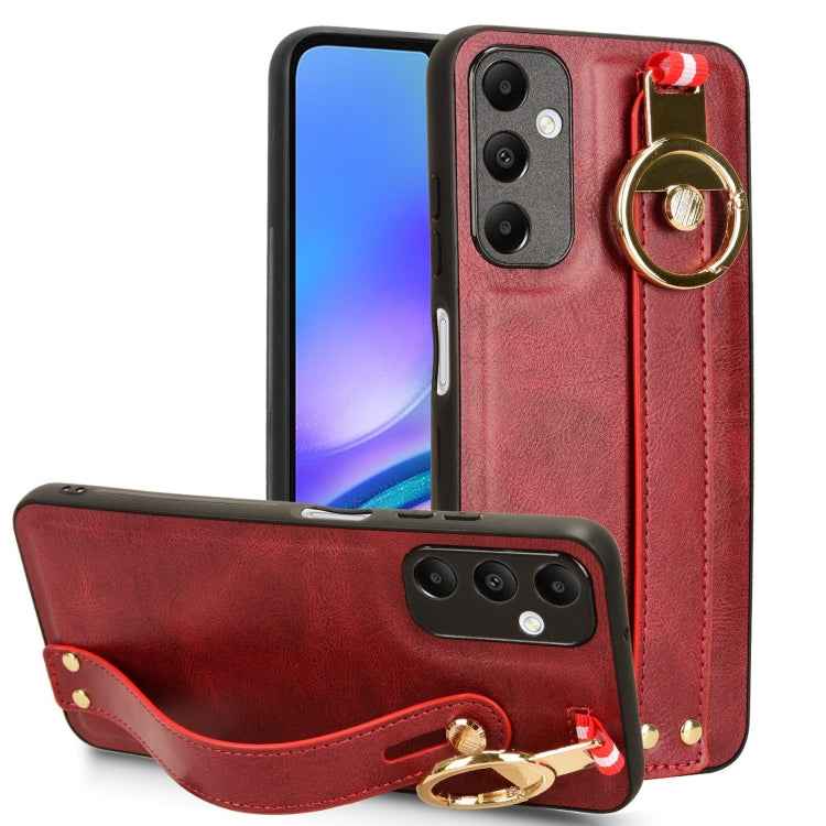 Wristband Leather Back Phone Case, For Samsung Galaxy Z Fold4, For Samsung Galaxy A05s 4G, For Samsung Galaxy S24 Ultra 5G, For Samsung Galaxy M34 5G, For Samsung Galaxy S23 FE 5G, For Samsung Galaxy S24+ 5G, For Samsung Galaxy Z Flip4                 ...