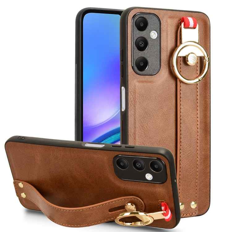 Wristband Leather Back Phone Case, For Samsung Galaxy Z Fold4, For Samsung Galaxy A05s 4G, For Samsung Galaxy S24 Ultra 5G, For Samsung Galaxy M34 5G, For Samsung Galaxy S23 FE 5G, For Samsung Galaxy S24+ 5G, For Samsung Galaxy Z Flip4                 ...