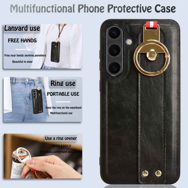 Wristband Leather Back Phone Case, For Samsung Galaxy S24 5G, For Samsung Galaxy Z Flip3 5G, For Samsung Galaxy Z Fold3 5G, For Samsung Galaxy Z Fold2 5G, For Samsung Galaxy Fold 5G /W20