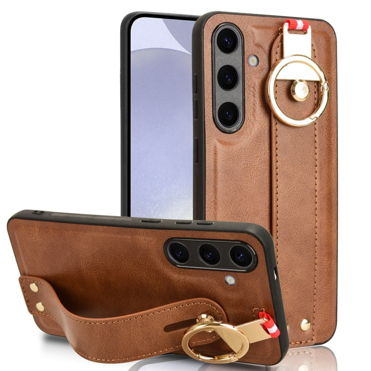 Wristband Leather Back Phone Case, For Samsung Galaxy Z Fold4, For Samsung Galaxy A05s 4G, For Samsung Galaxy S24 Ultra 5G, For Samsung Galaxy M34 5G, For Samsung Galaxy S23 FE 5G, For Samsung Galaxy S24+ 5G, For Samsung Galaxy Z Flip4                 ...