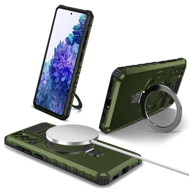 MagSafe Magnetic Holder Phone Case, For Samsung Galaxy S23 Ultra 5G, For Samsung Galaxy S23 5G, For Samsung Galaxy S20 FE, For Samsung Galaxy S22 Ultra 5G, For Samsung Galaxy S22+ 5G, For Samsung Galaxy S22 5G, For Samsung Galaxy S21 FE 5G             ...